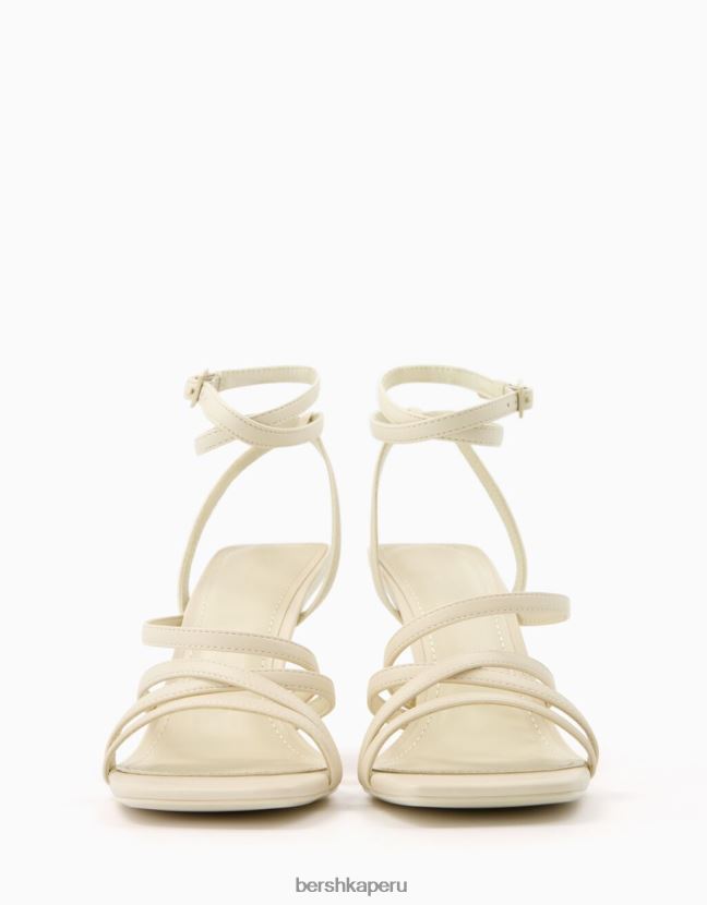 crudo Bershka mujer sandalias de tiras con tiras en el tobillo 806J6B2151