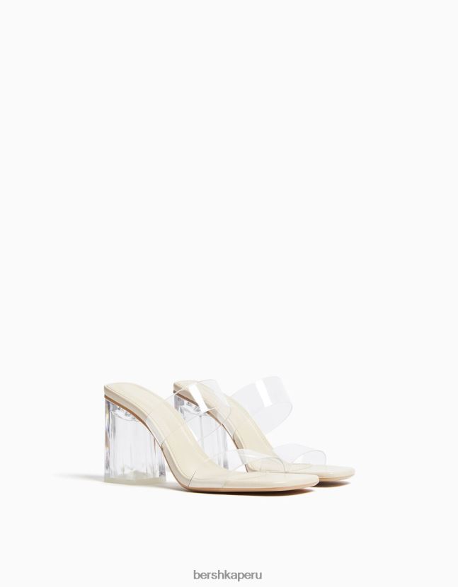 escarpado Bershka mujer sandalias de tacón con tiras de vinilo 806J6B2158