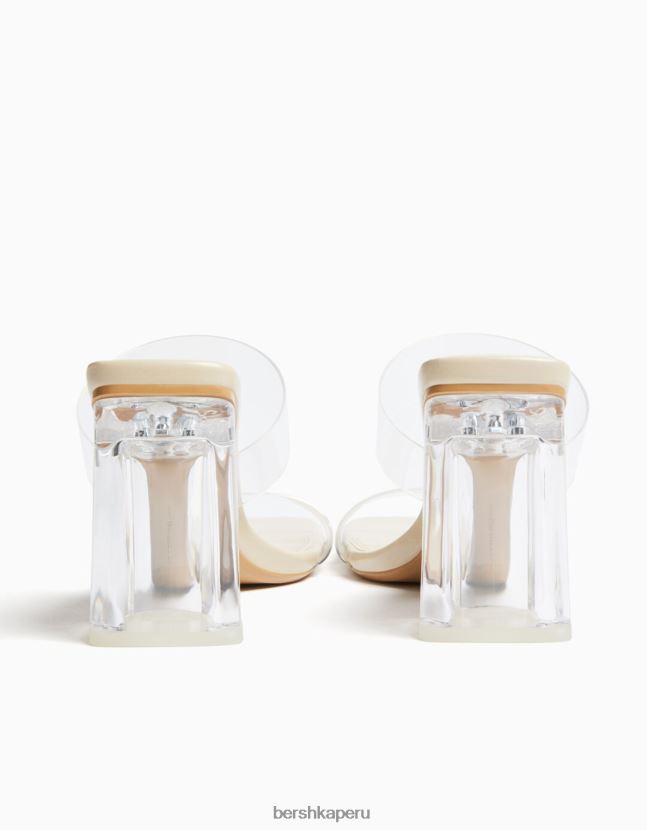 escarpado Bershka mujer sandalias de tacón con tiras de vinilo 806J6B2158