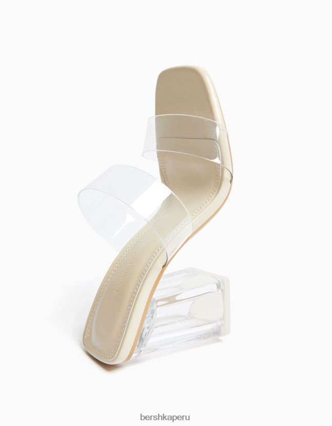 escarpado Bershka mujer sandalias de tacón con tiras de vinilo 806J6B2158