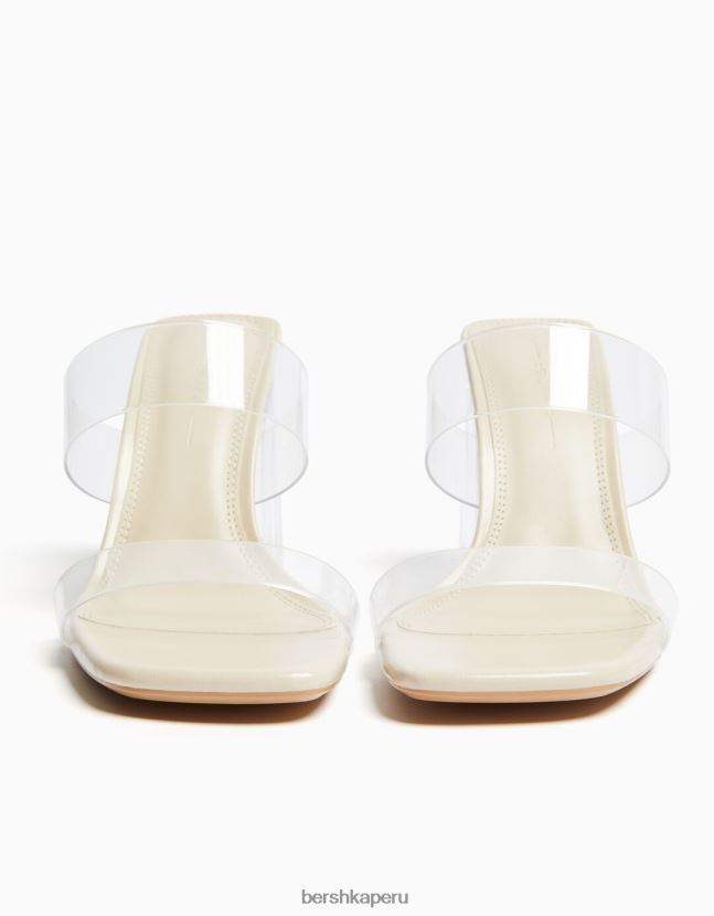 escarpado Bershka mujer sandalias de tacón con tiras de vinilo 806J6B2158
