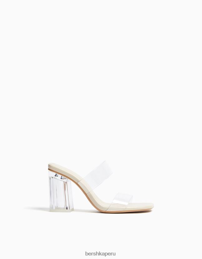 escarpado Bershka mujer sandalias de tacón con tiras de vinilo 806J6B2158