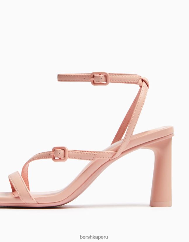 naranja Bershka mujer sandalias de tiras con tiras en el tobillo 806J6B2193