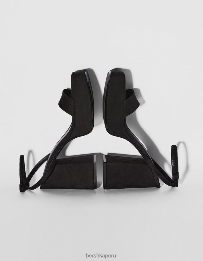 negro Bershka mujer sandalias con plataforma y tacón alto 806J6B2170