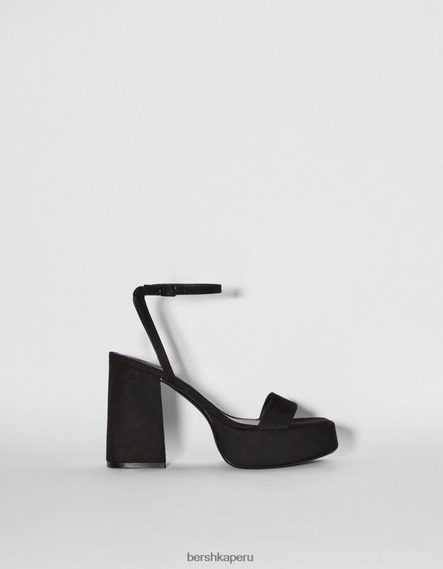 negro Bershka mujer sandalias con plataforma y tacón alto 806J6B2170