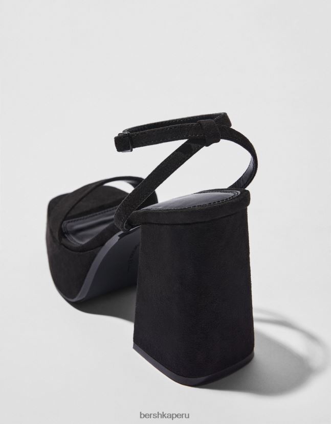 negro Bershka mujer sandalias con plataforma y tacón alto 806J6B2185