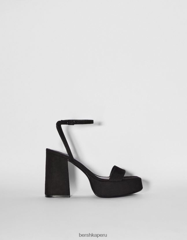 negro Bershka mujer sandalias con plataforma y tacón alto 806J6B2185