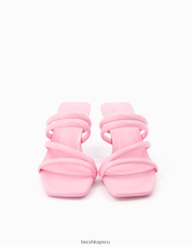 rosa Bershka mujer sandalias con tiras y tacón de aguja 806J6B2165
