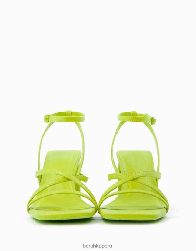 verde Bershka mujer sandalias de tiras con tiras en el tobillo 806J6B2156