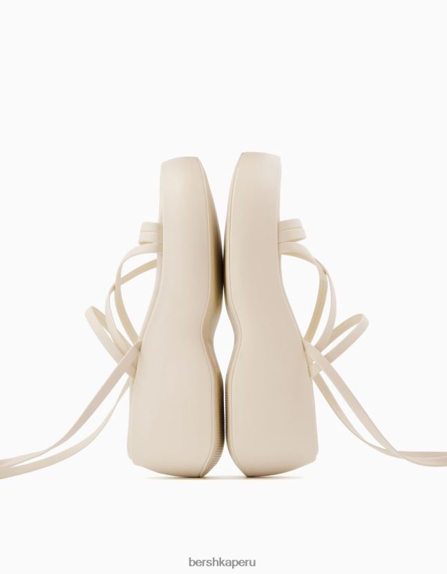 crudo Bershka mujer sandalias de tiras con plataforma y pulsera en el tobillo 806J6B2207