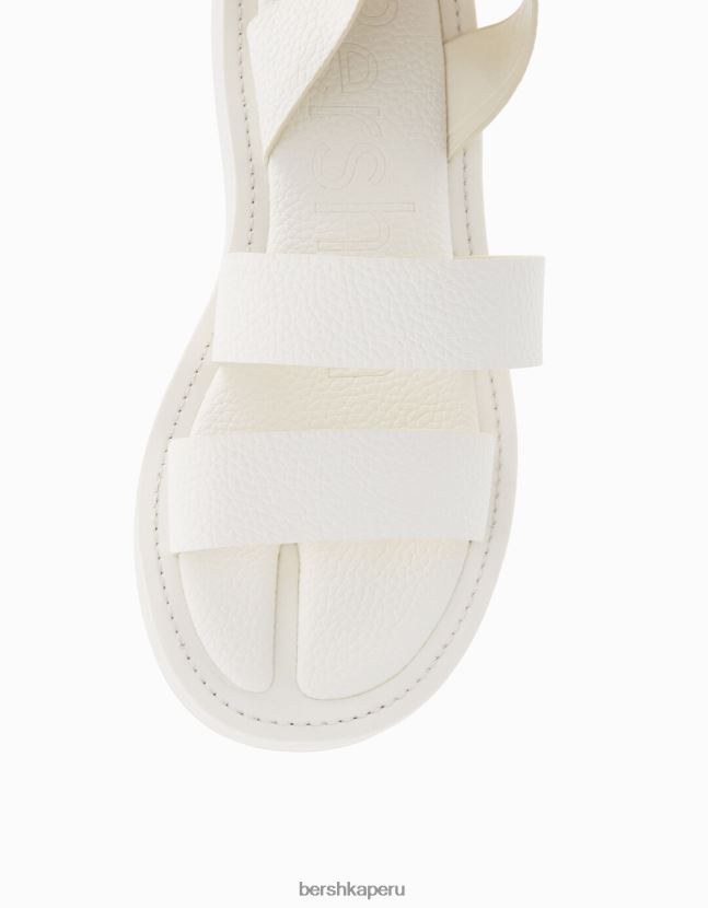 exclusivo Bershka mujer sandalias planas grabadas con pulsera en el tobillo 806J6B2208