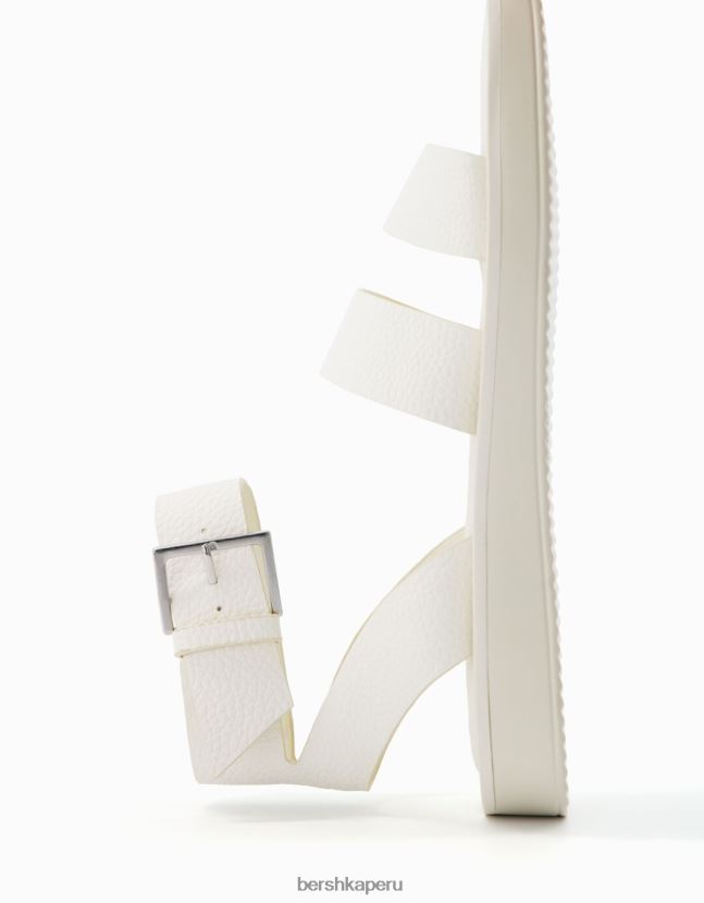 exclusivo Bershka mujer sandalias planas grabadas con pulsera en el tobillo 806J6B2208