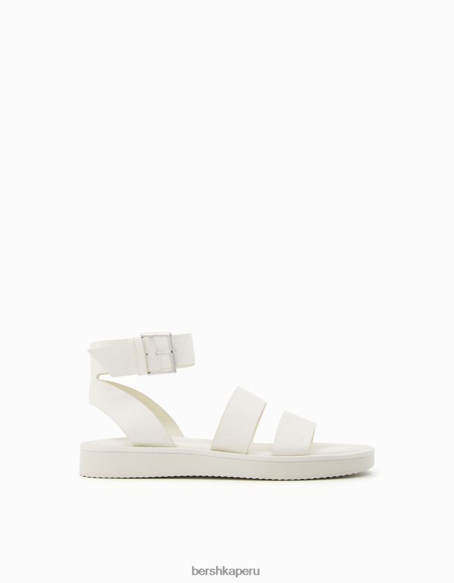 exclusivo Bershka mujer sandalias planas grabadas con pulsera en el tobillo 806J6B2208