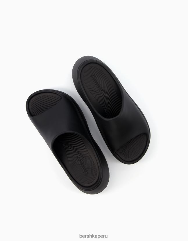 negro Bershka mujer sandalias con plataforma de goma 806J6B2223