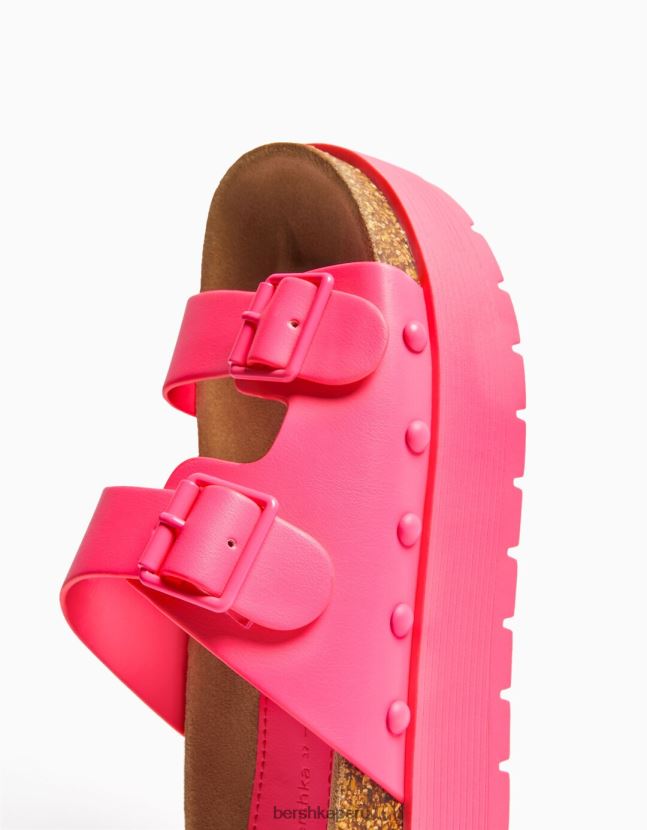 no laves Bershka mujer sandalias planas plataforma hebillas 806J6B2220