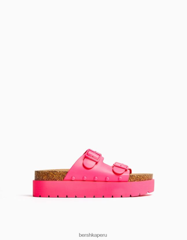no laves Bershka mujer sandalias planas plataforma hebillas 806J6B2220