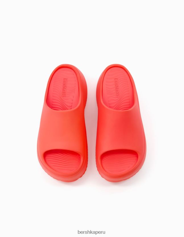 rojo Bershka mujer sandalias con plataforma de goma 806J6B2224