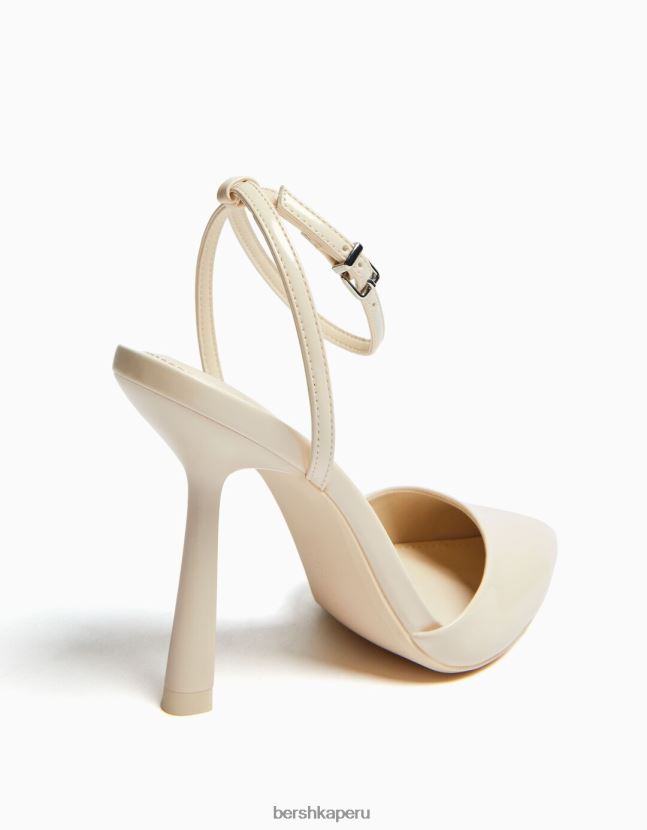crudo Bershka mujer zapatos de tacón con tiras destalonadas 806J6B2252