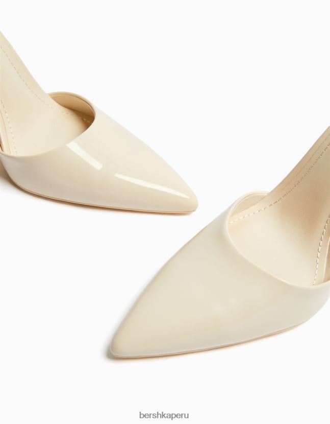 crudo Bershka mujer zapatos de tacón con tiras destalonadas 806J6B2252