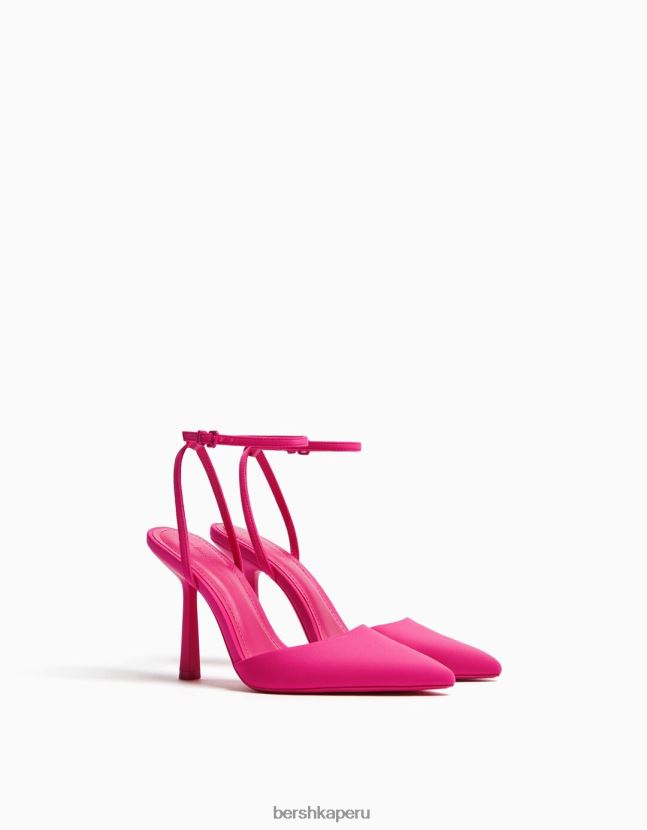 fucsia Bershka mujer zapatos de tacón con tiras destalonadas 806J6B2264