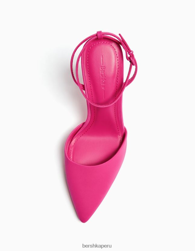 fucsia Bershka mujer zapatos de tacón con tiras destalonadas 806J6B2264