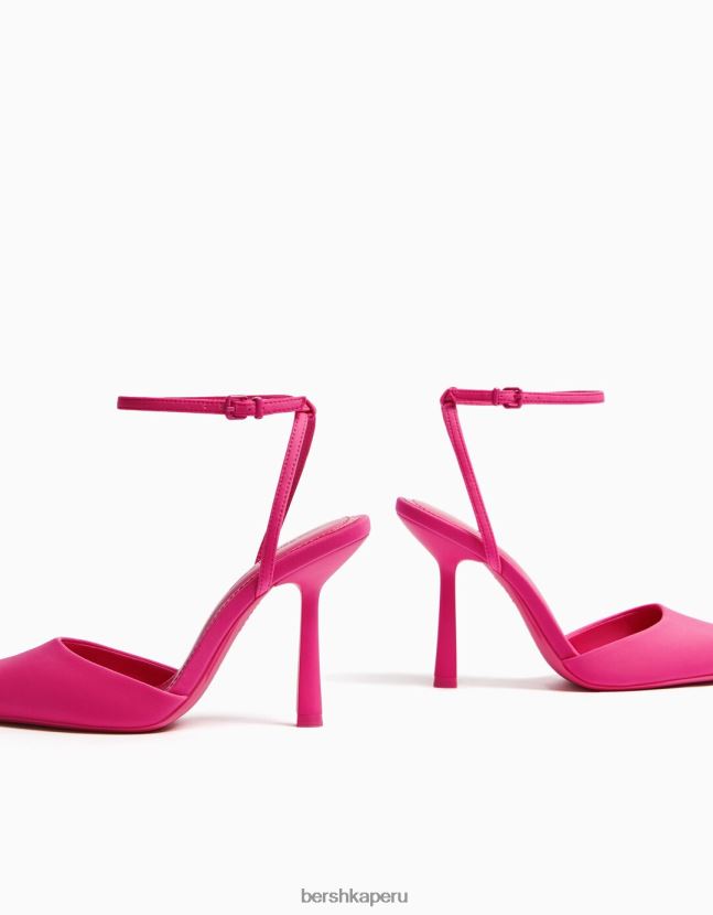 fucsia Bershka mujer zapatos de tacón con tiras destalonadas 806J6B2264