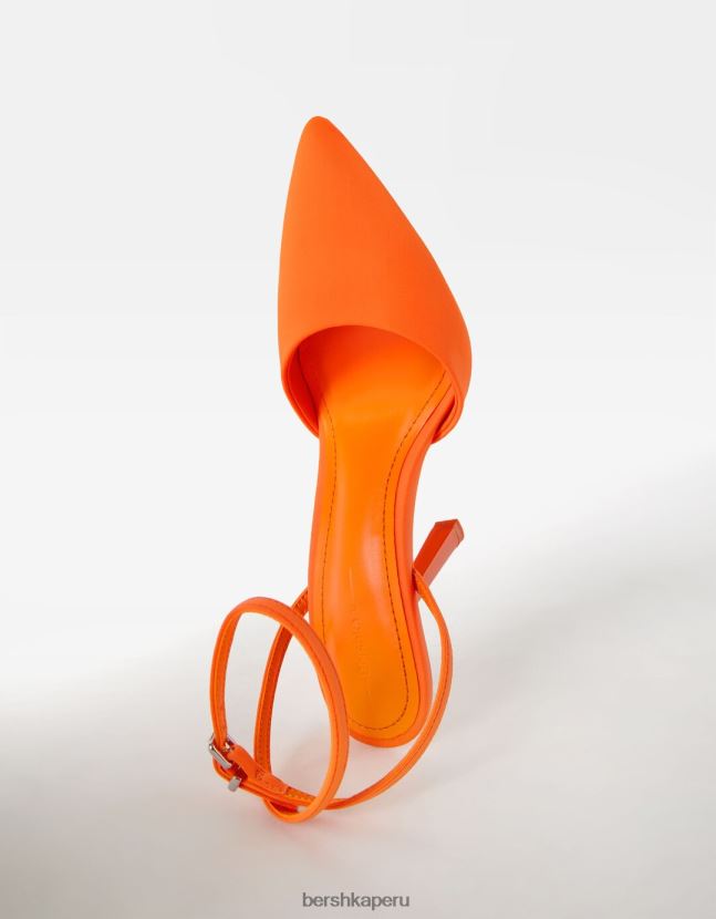 naranja Bershka mujer zapatos de tacón con tiras destalonadas 806J6B2262