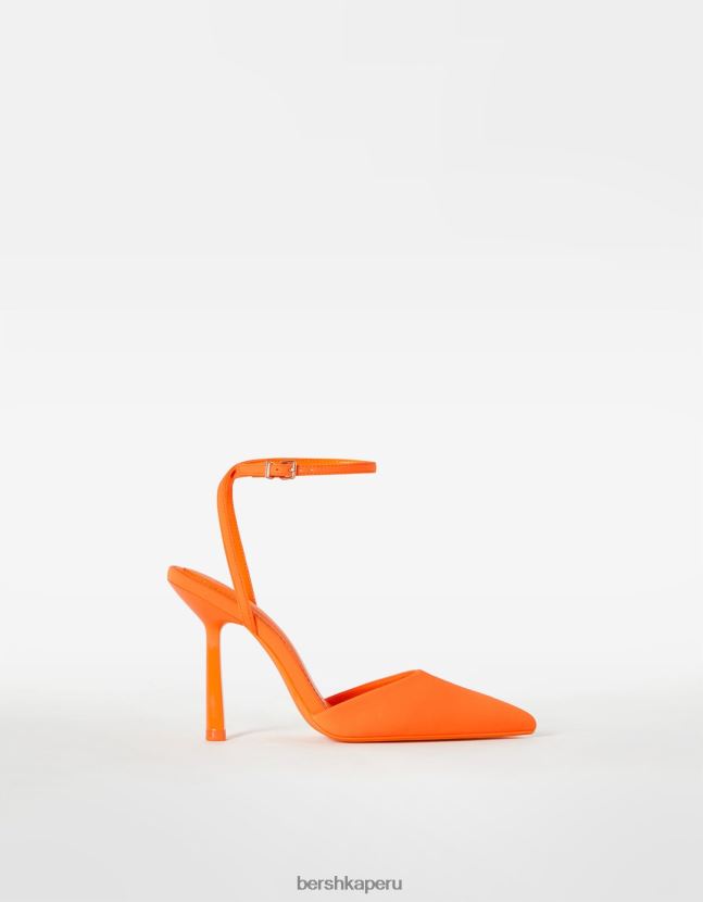 naranja Bershka mujer zapatos de tacón con tiras destalonadas 806J6B2262