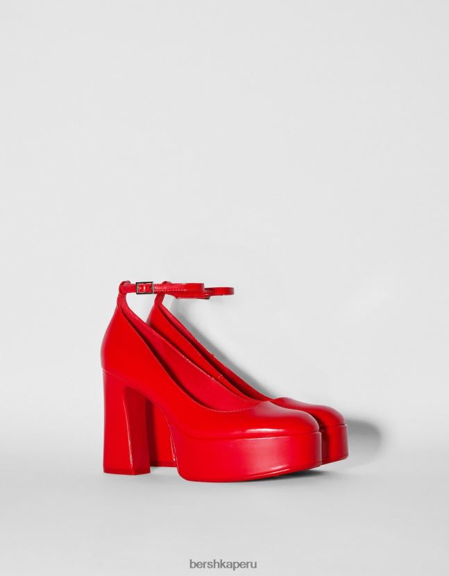 rojo Bershka mujer zapatos de tacón con plataforma xl 806J6B2254