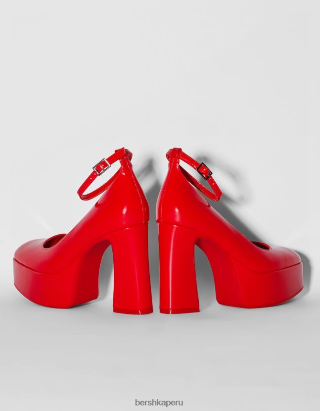 rojo Bershka mujer zapatos de tacón con plataforma xl 806J6B2254
