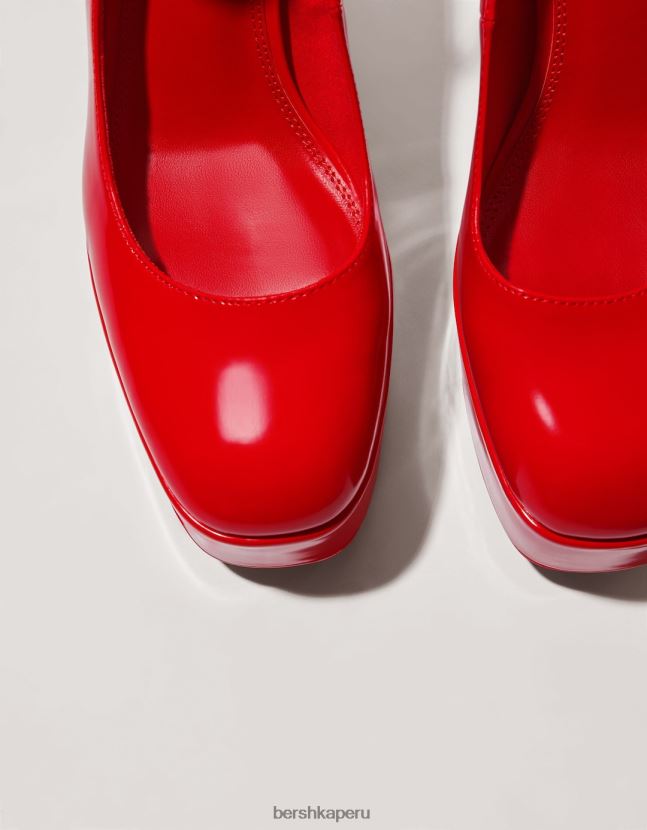 rojo Bershka mujer zapatos de tacón con plataforma xl 806J6B2254