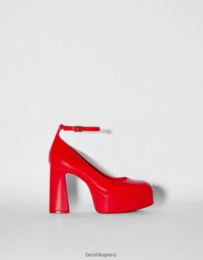 rojo Bershka mujer zapatos de tacón con plataforma xl 806J6B2254