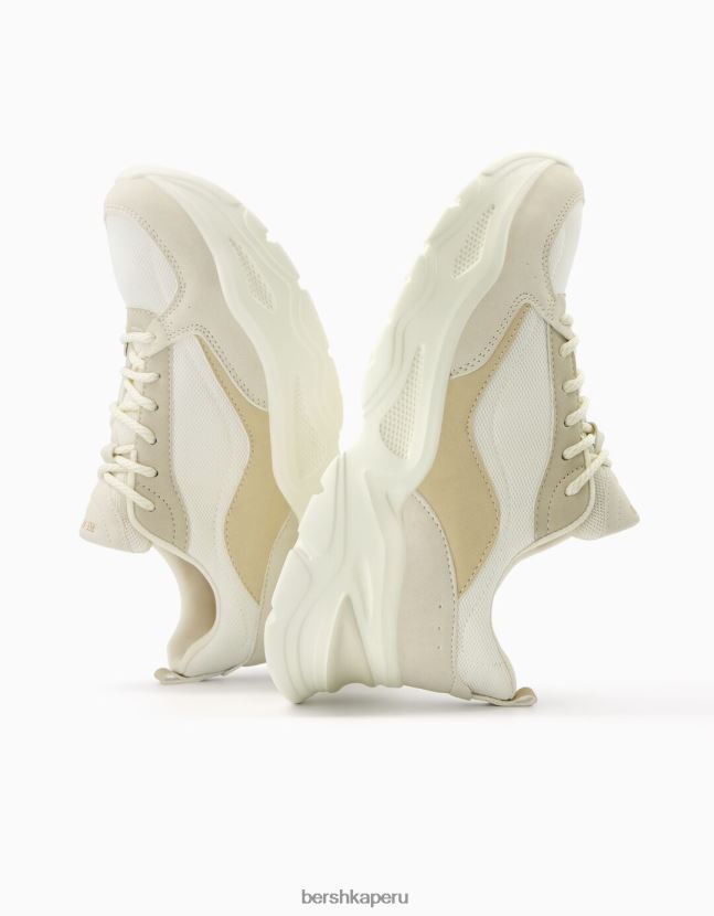 arena Bershka mujer zapatillas en contraste con detalle de malla 806J6B2094