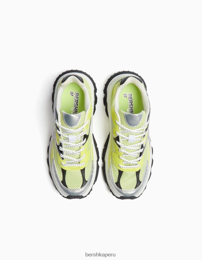 cal Bershka mujer zapatillas en contraste con detalle de malla 806J6B1879
