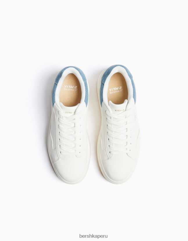 lavado azul Bershka mujer tenis con plataforma en contraste 806J6B2125