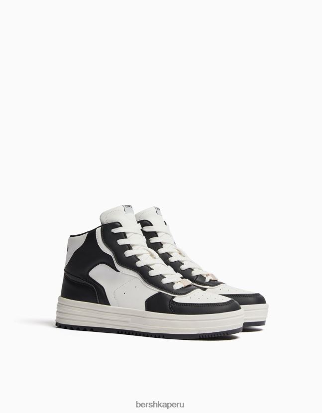 multicolor Bershka mujer tenis altos en contraste 806J6B2132