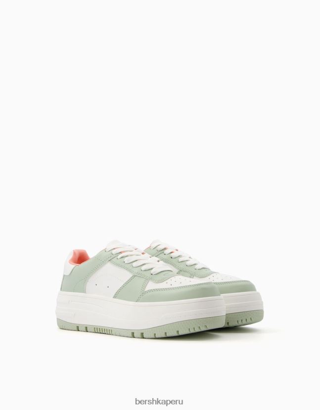 multicolor Bershka mujer tenis con plataforma en contraste 806J6B2081