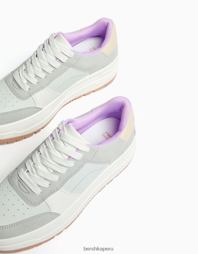 multicolor Bershka mujer tenis con plataforma en contraste 806J6B2106