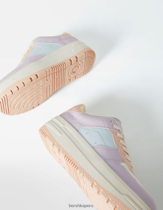 multicolor Bershka mujer tenis con plataforma en contraste 806J6B2107