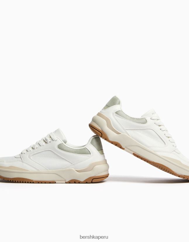 multicolor Bershka mujer zapatillas deportivas de malla en contraste con detalle de color 806J6B2115
