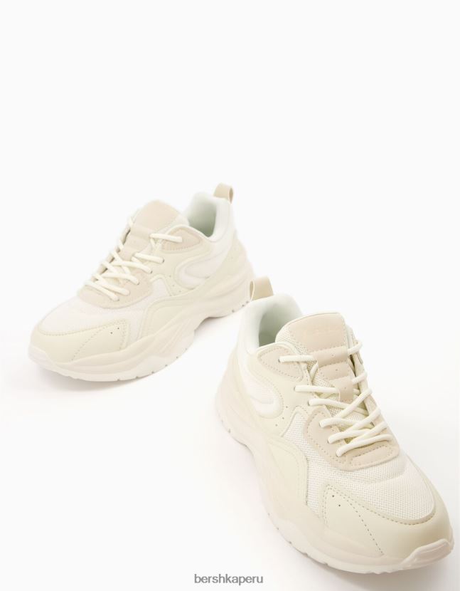 multicolor Bershka mujer zapatillas en contraste con detalle de malla 806J6B2093