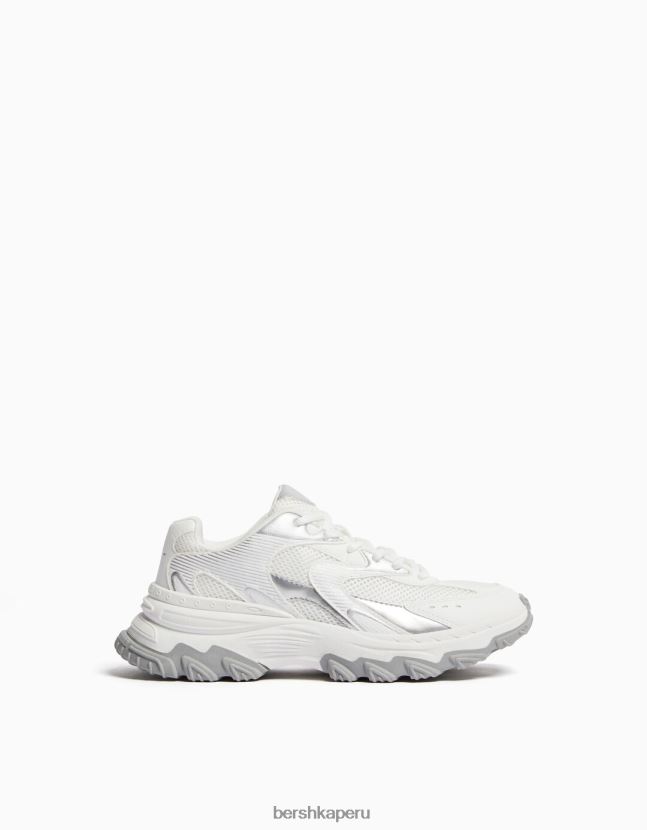 multicolor Bershka mujer zapatillas en contraste con detalle de malla 806J6B2116