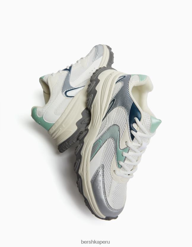 otro Bershka mujer zapatillas en contraste con detalle de malla 806J6B1875