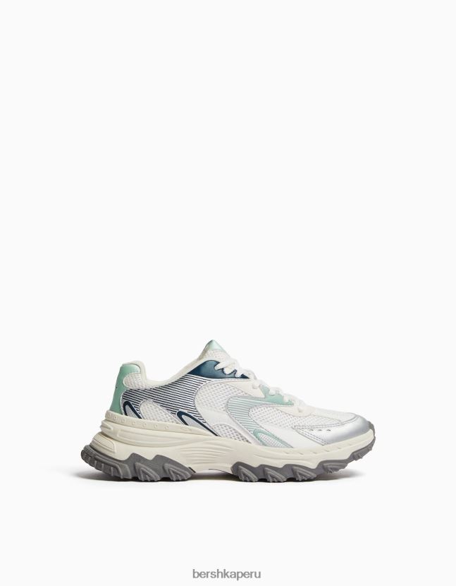 otro Bershka mujer zapatillas en contraste con detalle de malla 806J6B1875