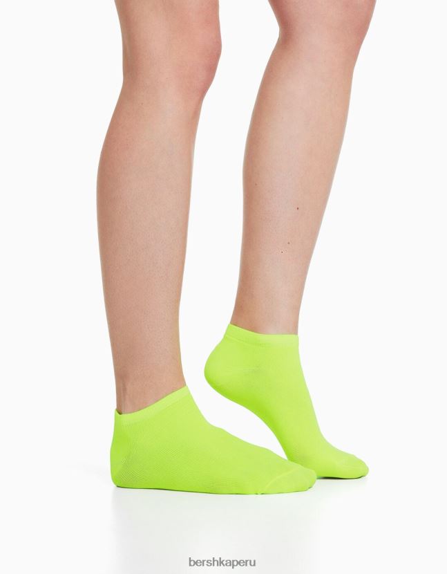 amarillo Bershka unisexo pack de 4 calcetines bordados 806J6B4234