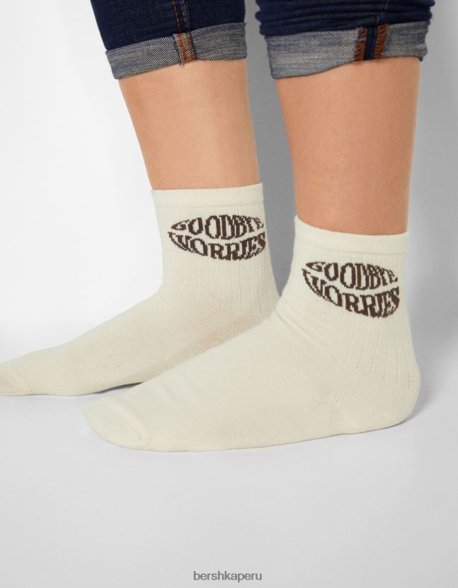 marrón Bershka unisexo Pack de 3 calcetines retro 806J6B4230