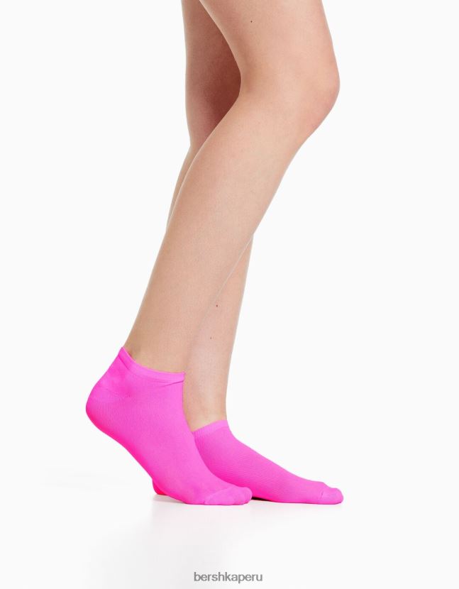 rosa Bershka unisexo pack de 2 calcetines flúor 806J6B4237