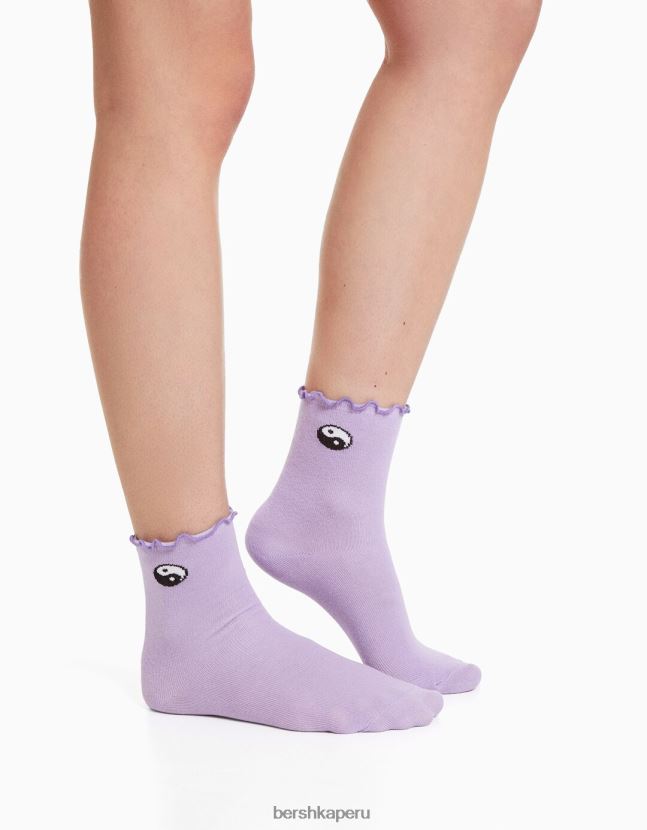 verde Bershka unisexo pack de 3 pares de calcetines bordados 806J6B4229