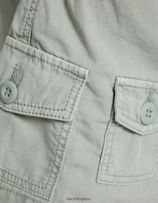 verde Bershka unisexo bermudas multi cargo de algodón 806J6B4040