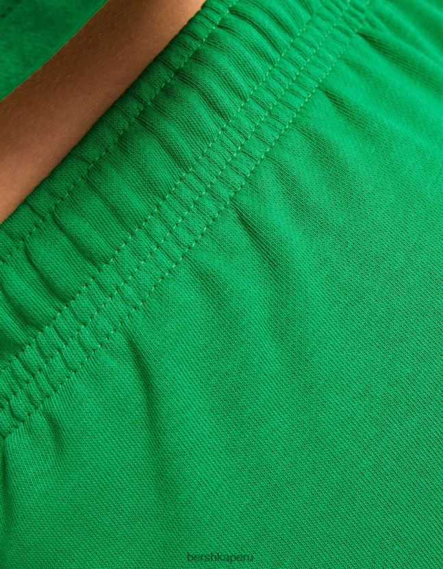 verde Bershka unisexo shorts de felpa estampados con ribetes 806J6B4062